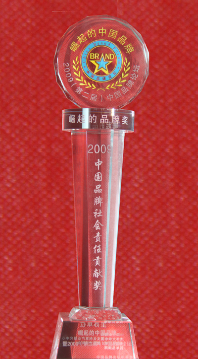 《2009中國品牌社會(huì)責(zé)任貢獻(xiàn)獎(jiǎng)》
